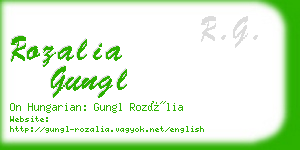 rozalia gungl business card